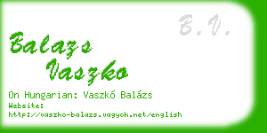 balazs vaszko business card